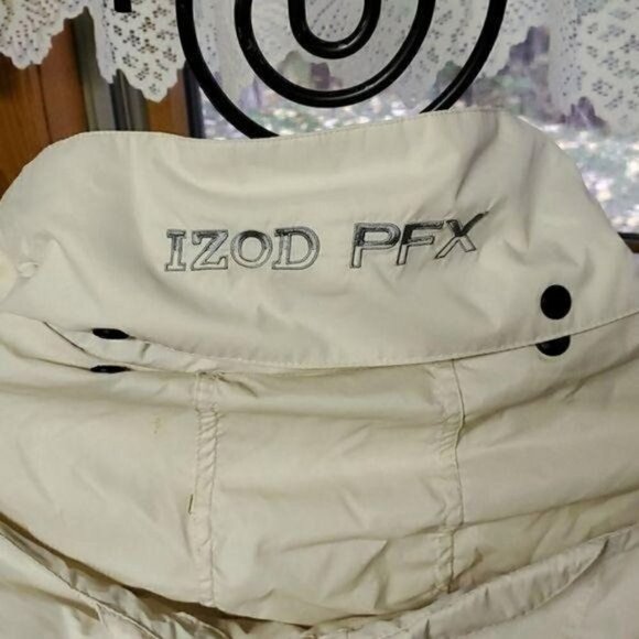 IZOD PFX Thermo Technology Outerwear PerformX Sz L Zipper Nylon Jacket w Hood - Picture 10 of 16